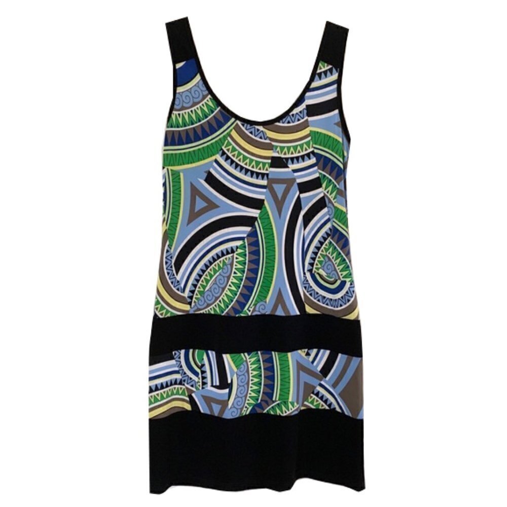 New!! Colorful Abstract Retro Tank Dress. Small.